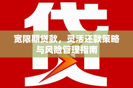 余干宽限期贷款，灵活还款策略与风险管理指南