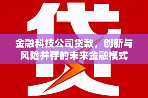 余干金融科技公司贷款，创新与风险并存的未来金融模式