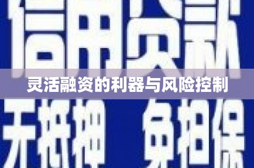 余干灵活融资的利器与风险控制
