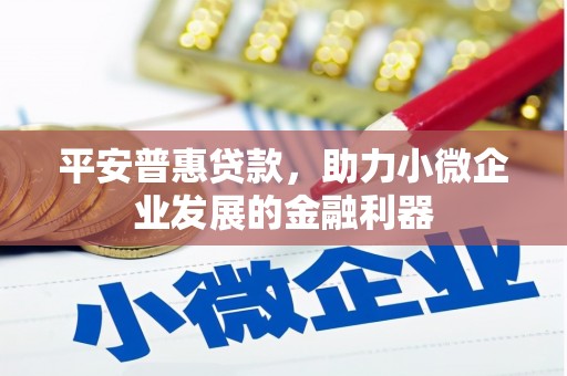 余干平安普惠贷款，助力小微企业发展的金融利器