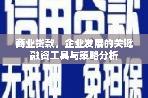 余干商业贷款，企业发展的关键融资工具与策略分析
