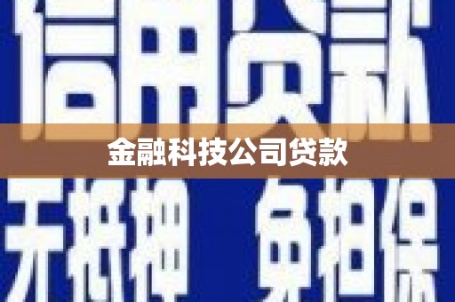 余干金融科技公司贷款