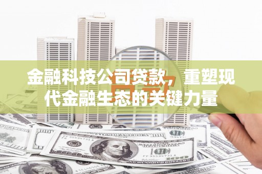 余干金融科技公司贷款，重塑现代金融生态的关键力量
