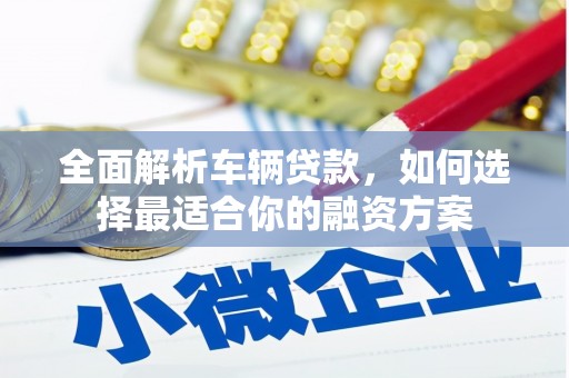 余干全面解析车辆贷款，如何选择最适合你的融资方案