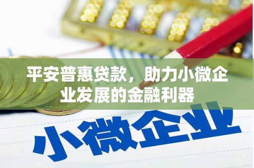 余干平安普惠贷款，助力小微企业发展的金融利器