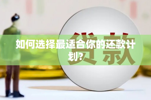 余干如何选择最适合你的还款计划？