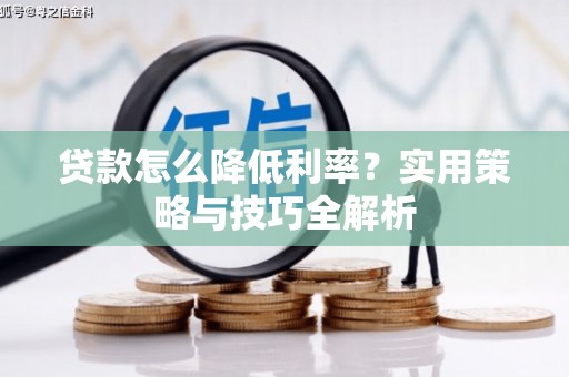 余干贷款怎么降低利率？实用策略与技巧全解析